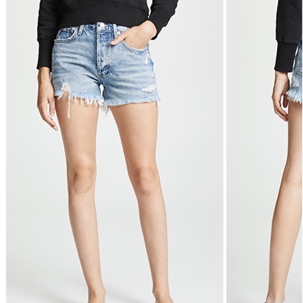 AGOLDE parker vintage loose fit cut off shorts in Swapmeet | 27